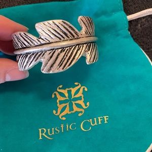 Rustic Cuff Leaf bracelet